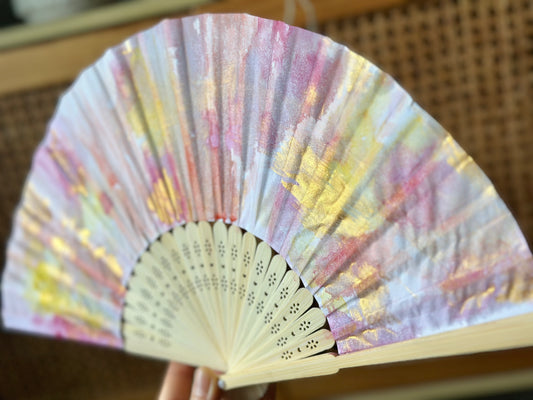 【Palmerston】Folding Fan Watercolor Abstract Painting