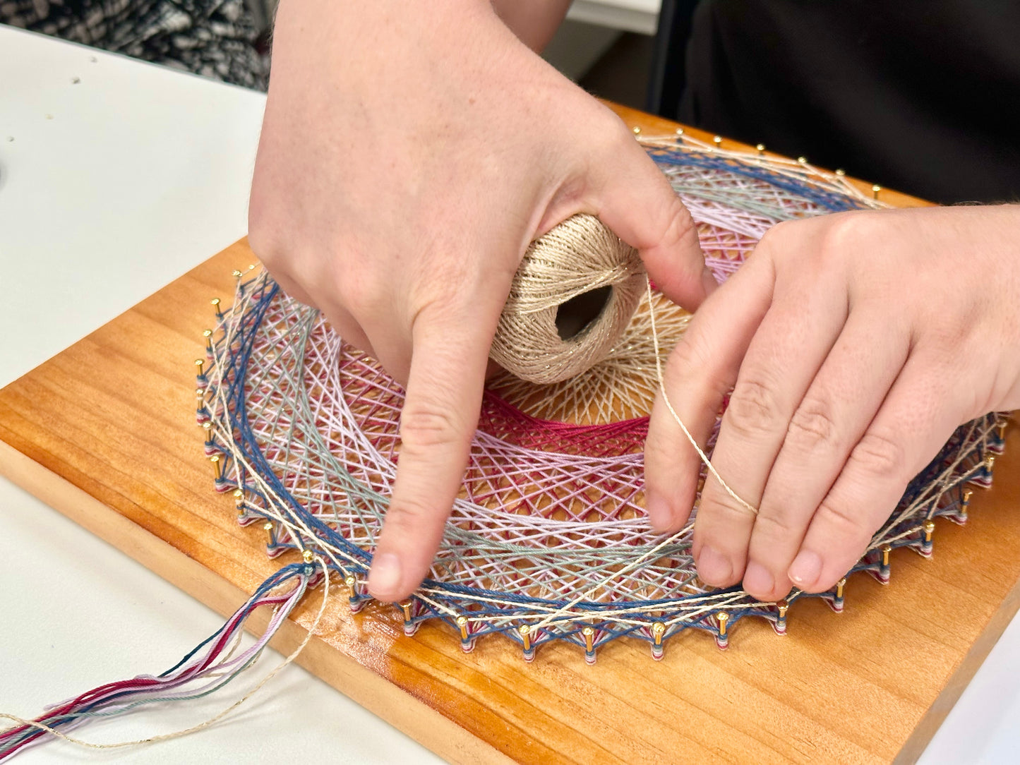 Mindful String Mandala Making