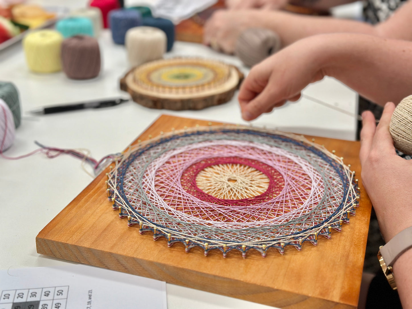 Mindful String Mandala Making